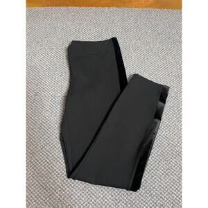 JCrew Black Ponte Pant With Suede sides SIze 4